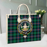 Clan Urquhart Broad Red Ancient Crest Tartan Leather Bag MC429