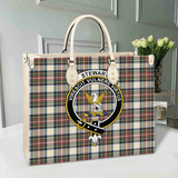 Clan Stewart Dress Ancient Crest Tartan Leather Bag MC407