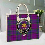 Clan Wardlaw Modern Crest Tartan Leather Bag MC435