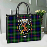 Clan Sutherland Modern Crest Tartan Leather Bag MC419