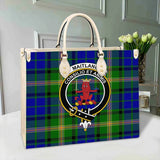 Clan Maitland Crest Tartan Leather Bag MC319