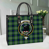 Clan Tweedside District Crest Tartan Leather Bag MC427