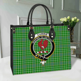 Clan Currie Crest Tartan Leather Bag MC90