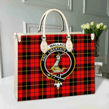 Clan Wallace Hunting - Red Crest Tartan Leather Bag MC432