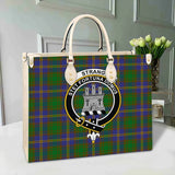 Clan Strange of Balkaskie Crest Tartan Leather Bag MC418