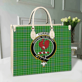 Clan Currie Crest Tartan Leather Bag MC90