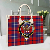 Clan Wishart Dress Crest Tartan Leather Bag MC441