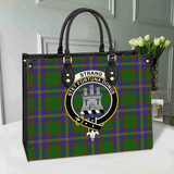 Clan Strange of Balkaskie Crest Tartan Leather Bag MC418