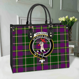 Clan Tailyour Weathered Crest Tartan Leather Bag MC423