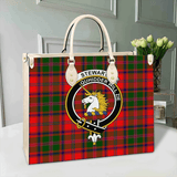 Clan Stewart of Appin Modern Crest Tartan Leather Bag MC415