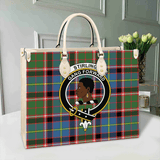 Clan Stirling & Bannockburn District Crest Tartan Leather Bag MC416