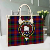 Clan Tennant Crest Tartan Leather Bag MC424