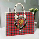 Clan Sinclair Modern Crest Tartan Leather Bag MC401