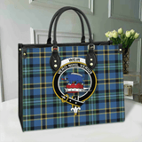 Clan Weir Ancient Crest Tartan Leather Bag MC438