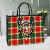 Clan Gibbs Crest Tartan Leather Bag MC142