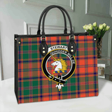 Clan Stewart of Appin Ancient Crest Tartan Leather Bag MC412