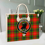 Clan Turnbull Dress Crest Tartan Leather Bag MC425