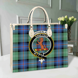 Clan Sutherland Old Ancient Crest Tartan Leather Bag MC420