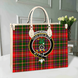 Clan Somerville Modern Crest Tartan Leather Bag MC403