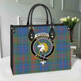 Clan Stewart of Appin Hunting Ancient Crest Tartan Leather Bag MC413