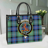 Clan Sutherland Old Ancient Crest Tartan Leather Bag MC420