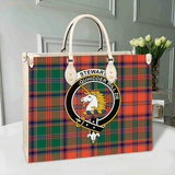 Clan Stewart of Appin Ancient Crest Tartan Leather Bag MC412