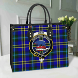 Clan Weir Modern Crest Tartan Leather Bag MC439