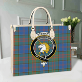 Clan Stewart of Appin Hunting Ancient Crest Tartan Leather Bag MC413