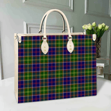 Clan Ayrshire District Tartan Leather Bag M19