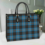 Clan Angus Ancient Tartan Leather Bag M13