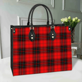 Clan Wemyss Modern Tartan Leather Bag M575