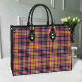 Clan Jacobite Tartan Leather Bag M227