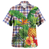 Clan Boswell Modern Tartan Hawaiian Aloha Shirt Tropica Style WS39