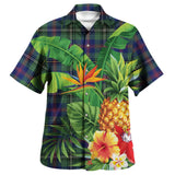 Clan Wood Modern Tartan Hawaiian Aloha Shirt Tropica Style WS577