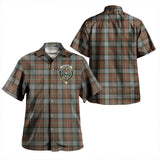 Clan Fergusson Weathered Crest Tartan Hawaiian Aloha Shirt WW120