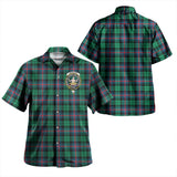 Clan Urquhart Broad Red Ancient Crest Tartan Hawaiian Aloha Shirt WW504