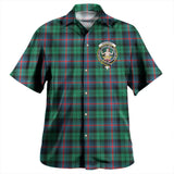 Clan Urquhart Broad Red Ancient Crest Tartan Hawaiian Aloha Shirt WW505