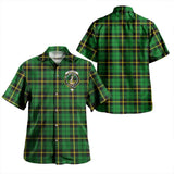 Clan Wallace Hunting - Green Crest Tartan Hawaiian Aloha Shirt WW509