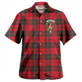 Clan Wallace Weathered Crest Tartan Hawaiian Aloha Shirt WW515