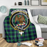 Clan Abercrombie Crest Tartan Blanket UC1