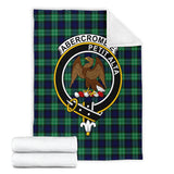 Clan Abercrombie Crest Tartan Blanket UC1