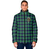 Clan Abercrombie Crest Tartan Padded Jacket RF1