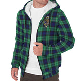 Clan Abercrombie Crest Tartan Sherpa Hoodie CT982