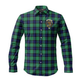 Clan Abercrombie Crest Tartan Long Sleeve Shirt PC981