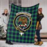 Clan Abercrombie Crest Tartan Blanket UC1