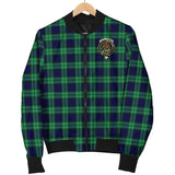 Clan Abercrombie Crest Tartan Bomber Jacket ZJ1