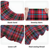 Clan Aberdeen District Tartan Off Shoulder Long Dress VL2