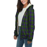 Clan Adam Crest Tartan Sherpa Hoodie CT979