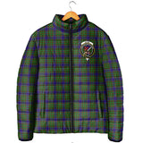 Clan Adam Crest Tartan Padded Jacket RF4