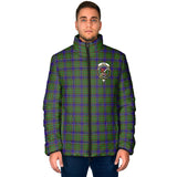 Clan Adam Crest Tartan Padded Jacket RF4